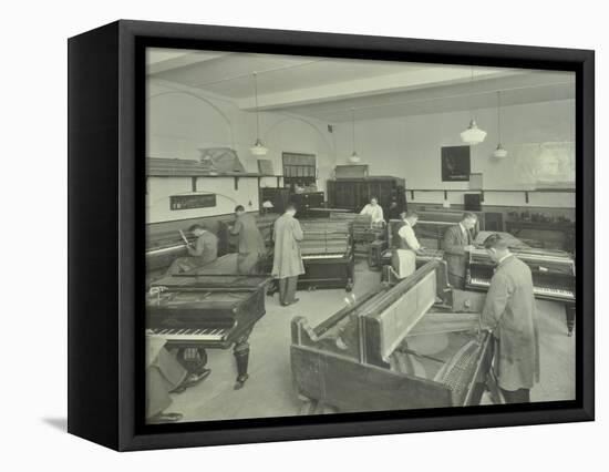 Piano Repairing Class, Northern Polytechnic, London, 1930-null-Framed Stretched Canvas