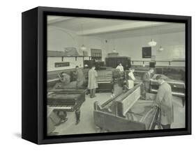 Piano Repairing Class, Northern Polytechnic, London, 1930-null-Framed Stretched Canvas