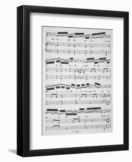 Piano Sheet Music for Beautiful Miller-Woman, Variation by Angelica Catalani-null-Framed Premium Giclee Print