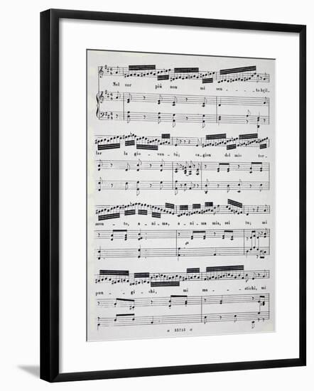 Piano Sheet Music for Beautiful Miller-Woman, Variation by Angelica Catalani-null-Framed Giclee Print