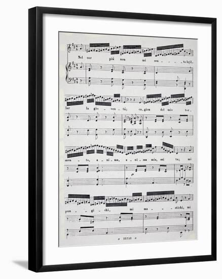 Piano Sheet Music for Beautiful Miller-Woman, Variation by Angelica Catalani-null-Framed Giclee Print