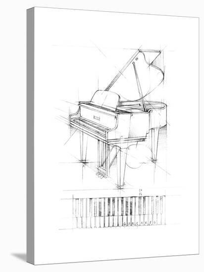 Piano Sketch-Ethan Harper-Stretched Canvas