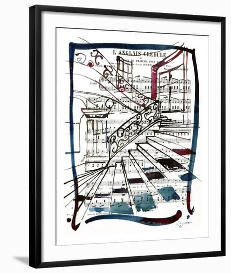 Piano-steps-Cyril Réguerre -Framed Art Print
