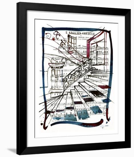 Piano-steps-Cyril Réguerre -Framed Art Print