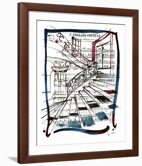 Piano-steps-Cyril Réguerre -Framed Art Print