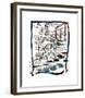 Piano-steps-Cyril Réguerre -Framed Giclee Print