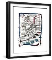 Piano-steps-Cyril Réguerre -Framed Giclee Print