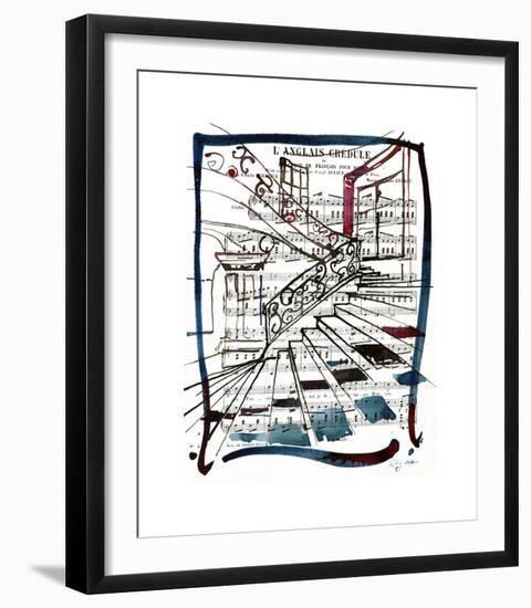 Piano-steps-Cyril Réguerre -Framed Giclee Print