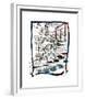 Piano-steps-Cyril Réguerre -Framed Giclee Print