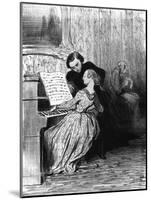 Piano Student Performs, C.1860-H. Daumier-Mounted Art Print