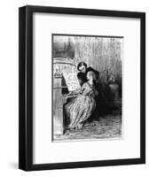 Piano Student Performs, C.1860-H. Daumier-Framed Art Print