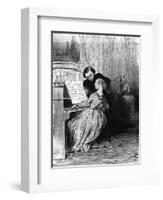 Piano Student Performs, C.1860-H. Daumier-Framed Art Print