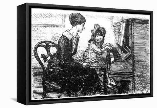 Piano Teacher and Pupil, 1915-G. Jenkins-Framed Stretched Canvas