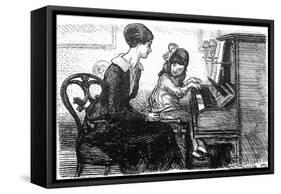 Piano Teacher and Pupil, 1915-G. Jenkins-Framed Stretched Canvas