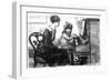 Piano Teacher and Pupil, 1915-G. Jenkins-Framed Art Print
