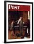 "Piano Tuner" Saturday Evening Post Cover, January 11,1947-Norman Rockwell-Framed Premium Giclee Print