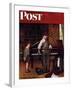 "Piano Tuner" Saturday Evening Post Cover, January 11,1947-Norman Rockwell-Framed Giclee Print