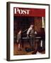 "Piano Tuner" Saturday Evening Post Cover, January 11,1947-Norman Rockwell-Framed Giclee Print