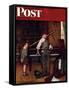 "Piano Tuner" Saturday Evening Post Cover, January 11,1947-Norman Rockwell-Framed Stretched Canvas