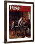 "Piano Tuner" Saturday Evening Post Cover, January 11,1947-Norman Rockwell-Framed Giclee Print