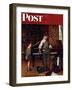 "Piano Tuner" Saturday Evening Post Cover, January 11,1947-Norman Rockwell-Framed Premium Giclee Print