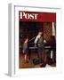 "Piano Tuner" Saturday Evening Post Cover, January 11,1947-Norman Rockwell-Framed Premium Giclee Print