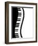 Pianoborderwavyv-jpldesigns-Framed Art Print