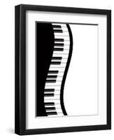 Pianoborderwavyv-jpldesigns-Framed Art Print