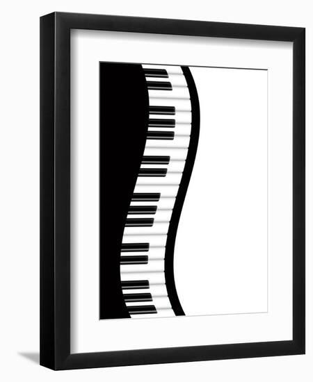 Pianoborderwavyv-jpldesigns-Framed Art Print