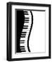 Pianoborderwavyv-jpldesigns-Framed Art Print