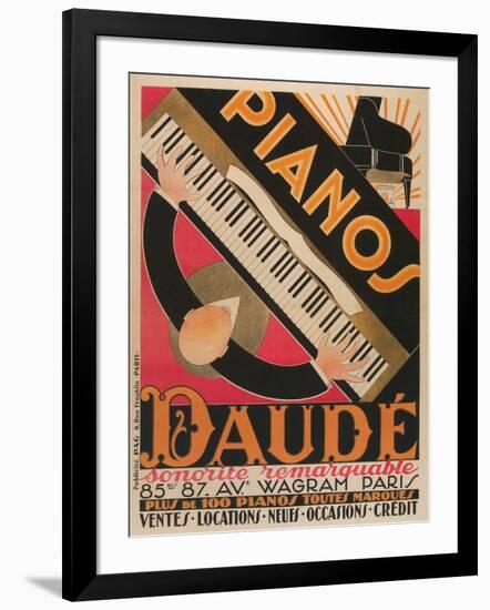 Pianos Daude Poster-null-Framed Premium Giclee Print