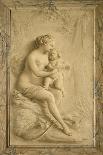 Putti Playing with Birds (Oil on Canvas)-Piat-Joseph Sauvage-Mounted Giclee Print