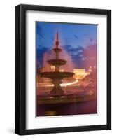 Piata Unirii Fountain and Palace of Parliament, Bucharest, Piata Unirii, Romania-Gavin Hellier-Framed Photographic Print