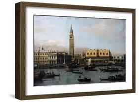 Piazetta and Riva Degli Schiavoni in Venice by Antonio Canaletto-Canaletto-Framed Giclee Print