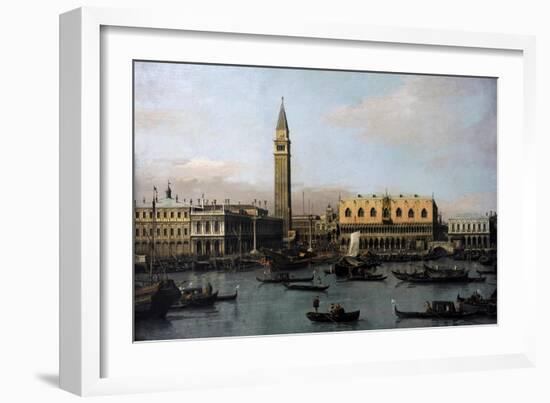 Piazetta and Riva Degli Schiavoni in Venice by Antonio Canaletto-Canaletto-Framed Giclee Print