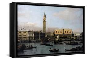 Piazetta and Riva Degli Schiavoni in Venice by Antonio Canaletto-Canaletto-Framed Stretched Canvas