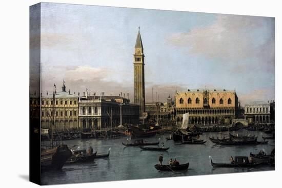 Piazetta and Riva Degli Schiavoni in Venice by Antonio Canaletto-Canaletto-Stretched Canvas