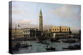 Piazetta and Riva Degli Schiavoni in Venice by Antonio Canaletto-Canaletto-Stretched Canvas