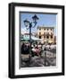 Piazza and Cafe, Menaggio, Lake Como, Lombardy, Italy, Europe-Frank Fell-Framed Photographic Print