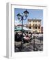 Piazza and Cafe, Menaggio, Lake Como, Lombardy, Italy, Europe-Frank Fell-Framed Photographic Print