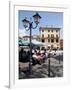 Piazza and Cafe, Menaggio, Lake Como, Lombardy, Italy, Europe-Frank Fell-Framed Photographic Print