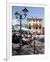 Piazza and Cafe, Menaggio, Lake Como, Lombardy, Italy, Europe-Frank Fell-Framed Photographic Print