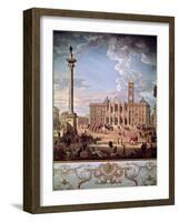 Piazza and Church of Santa Maria Maggiore, 1742-Giovanni Paolo Pannini-Framed Giclee Print