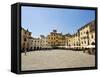 Piazza Anfiteatro, Lucca, Tuscany, Italy, Europe-Nico Tondini-Framed Stretched Canvas