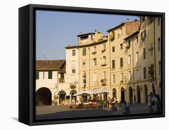 Piazza Anfiteatro, Lucca, Tuscany, Italy-Sheila Terry-Framed Stretched Canvas