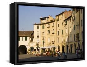 Piazza Anfiteatro, Lucca, Tuscany, Italy-Sheila Terry-Framed Stretched Canvas