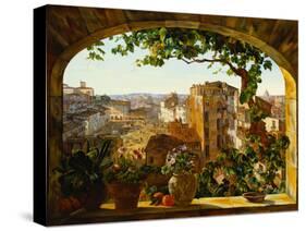 Piazza Barberini, Rome, 1830-Karl Von Bergen-Stretched Canvas