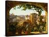 Piazza Barberini, Rome, 1830-Karl Von Bergen-Stretched Canvas