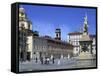 Piazza Castello, Turin, Piedmont, Italy, Europe-Vincenzo Lombardo-Framed Stretched Canvas