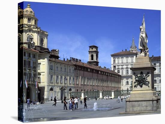 Piazza Castello, Turin, Piedmont, Italy, Europe-Vincenzo Lombardo-Stretched Canvas